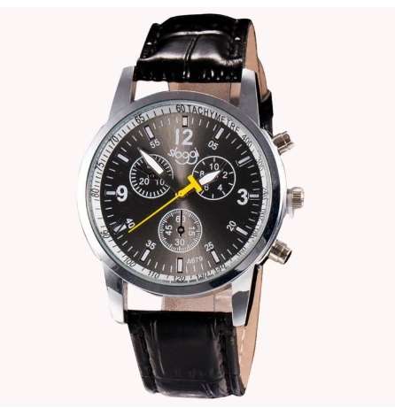 Concise Fashion Luxury Stylish Crocodile Faux Leather Mens Analog Watch Wrist Watches