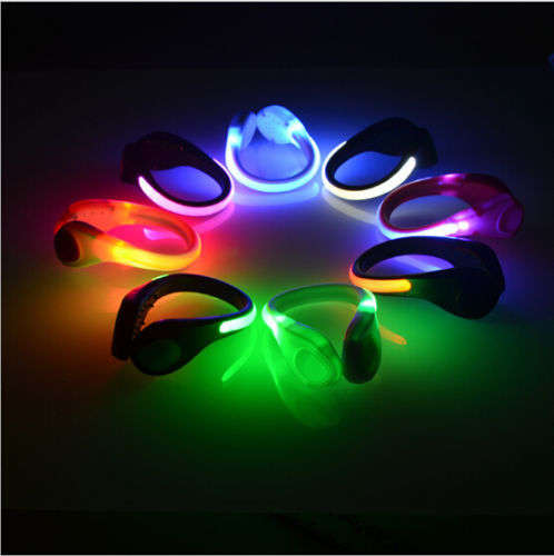 Night Safety Outdoor Sport LED Shoe Clip Bright Light For Running Cycling Bike WHITE CASE