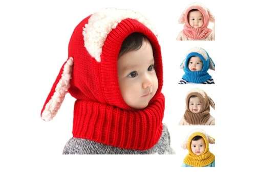 Scarf Winter New Baby Hat Wool Hat Winter Hat Hot Sale Beanie Hat Hooded Scarf Earflap Knit CaP