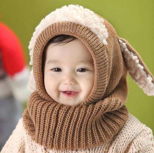 Scarf Winter New Baby Hat Wool Hat Winter Hat Hot Sale Beanie Hat Hooded Scarf Earflap Knit CaP