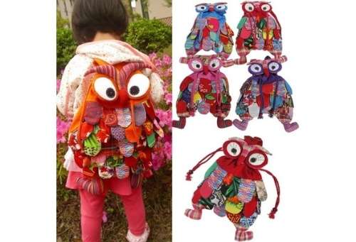 Preschool Kid Fashion Children Colorful Owl Ethnic Backpack Baby Schoolbag Shoulder Bag Satchels Bac