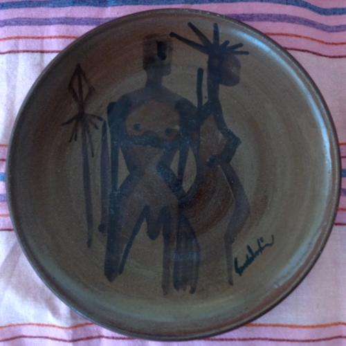 GORDON VORSTER - Custom made plate and hand-painted sketch by the famous late Artist