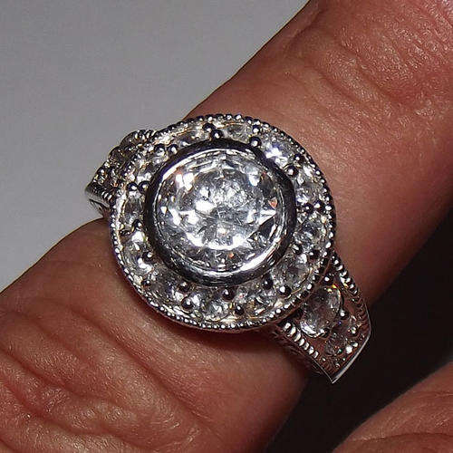 stunning solid sterling silver ring size 8 - hallmarked - nice n bulky