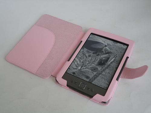 PU Leather Cover Case for Amazon Kindle 4 Kindle e-book Reader PINK