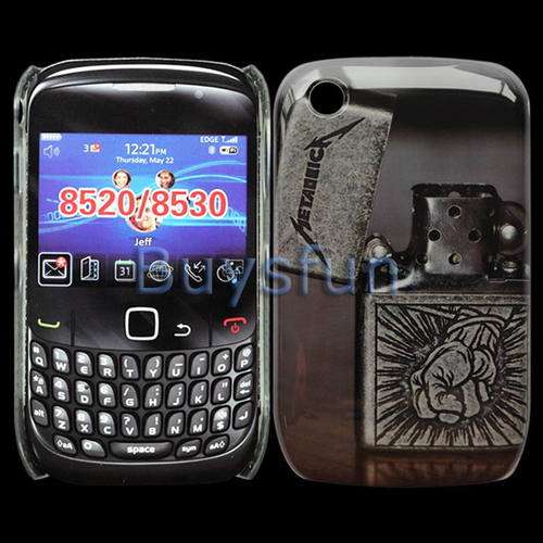 FREE SHIPPING!! Metal Lighter style Hard Cover Case Skin for BLACKBERRY CURVE 8520 8530