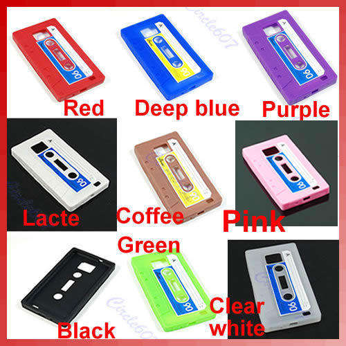 FREE SHIPPING !! Classic Cassette Tape Soft Silicone Case Cover Skin For Samsung Galaxy S2 i9100
