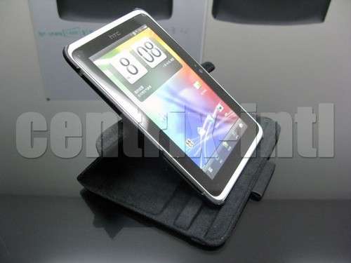 LOCAL STOCK!! 360  Rotating Smart Leather Cover HTC Flyer Tablet ~ Black