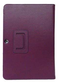 "Free Stylus"PURPLE Premium Samsung Galaxy Tab 2 Leather Flip Case Cover Stand P5110 P5100 Tab2 10.1