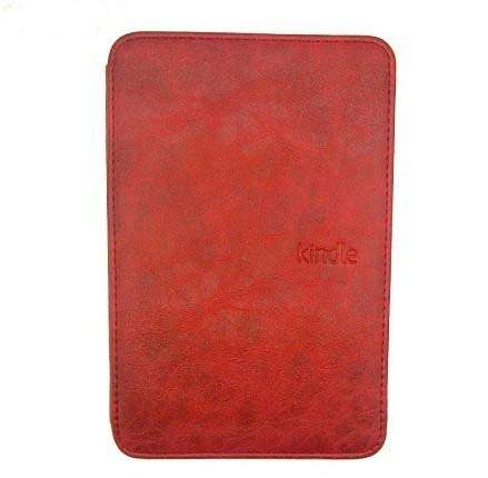 RED Leather Case Cover For Amazon Kindle Touch with Built in Light Original Design