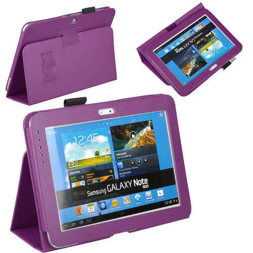 Purple PU Ultra Slim Stand Leather Case Cover for Samsung Galaxy Note 10.1 N8000