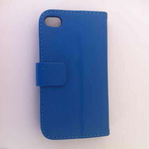 LOCAL STOCK! Leather Book Wallet Flip Case Cover Pouch Cards & Cash Holder For iPhone 4 4S 4G Blue