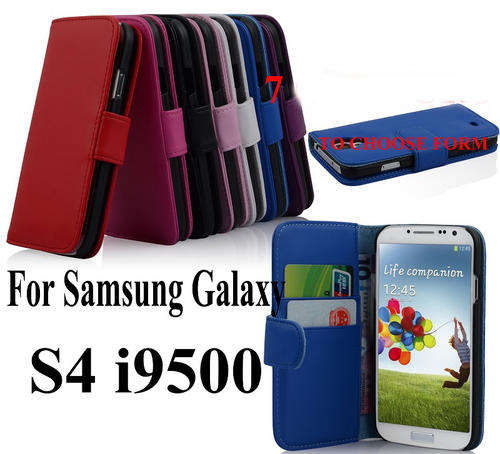 PU Leather Wallet Card Slot Hard Case Cover For Samsung Galaxy S4 SIV i9500