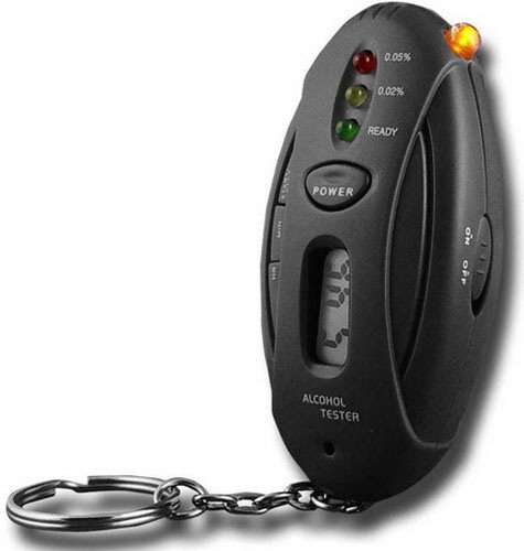 Flashlight Lot Keychain Breathalyzer with BAC and Stopwatch