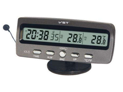 LCD Display Car Thermometer & Voltage w/ Ice Alert