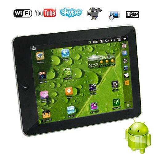 New 8 Inch Touchscreen Tablet Laptop with WiFi and Google Android 2.2 OS