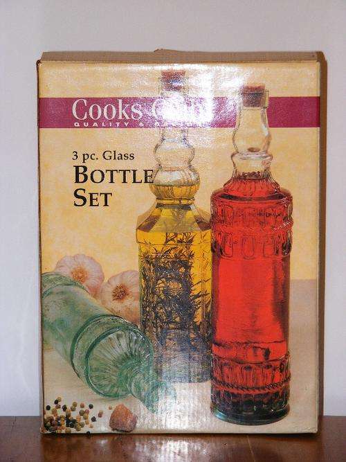 Cook's Glass Bottles set for oil/vinegar etc.