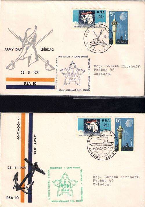 NAVY & ARMY DAY - TWO VERY CLEAN FDC'S AS PER SCAN