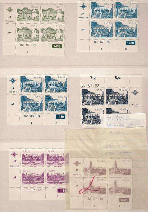 MANY BUILDINGS CONTROLS AND REPRINTS - SEE MANY SCANS. 75 CONTROLS + COILS. NOTE VARIETIES LISTED