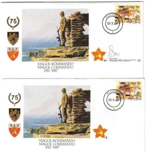 SA ARMY NO 9 - SIGNED AND UNSIGNED FDC AS PER SCAN