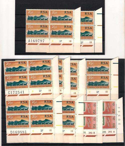 100th anniversary ZAR 2 1/2 c blocks A,B,C,D 12 1/c BLOCKS A&B AS PER SCAN