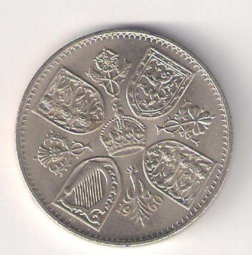 GB 1960 CROWN IN AU CONDITION AS CAN BE SEEN ON SCANS. HAVE A LOOK