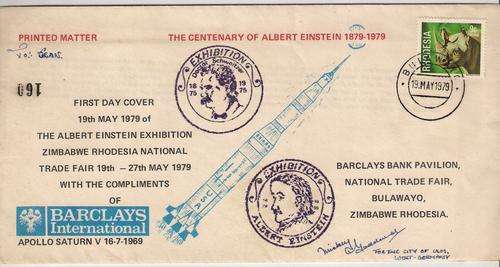 SIGNED CENTENARY ALBERT EINSTEIN EXHIBITION 1976 - FOR City of ULM - SEE SCAN. VERY INTERESTING ITE