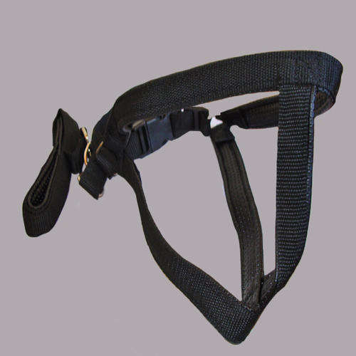 Comfy dog harness with detachable leash - Large Dog (Black)