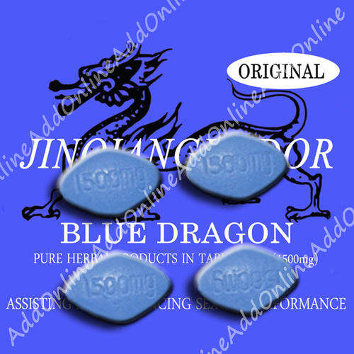 Blue Dragon - Sex Pills, Enhancer for Men, 40 x 1500mg Tablets (Blisters Only) No Box