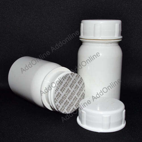 50 x Empty White 90ml Bottles Vitamin/Medicine with Pressure Seal screw cap.