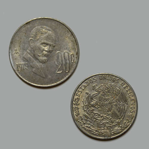 20 Centavos 1979 Mexico Coin - Portrait of Francisco Indalecio Madero to the right