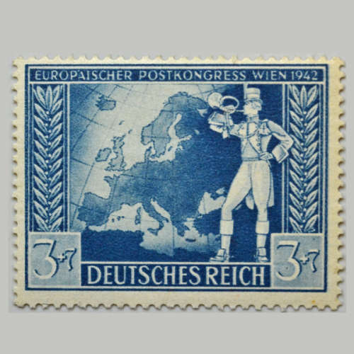 German Deutshes Reich - 1942 Vienna Postal Congress 3+7pfg -Blue