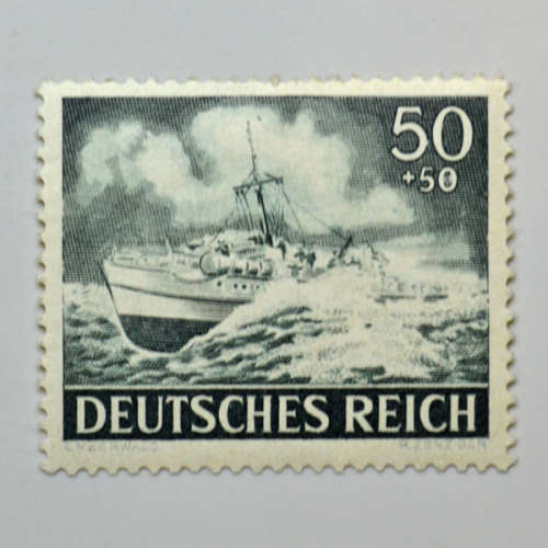 German Deutsches Reich 1943 Hero Memorial Day 50+50Pfg - Dark green