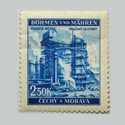 German Bohemia and Moravia - 1941 Prague Fair 2.50k - Blackish blue