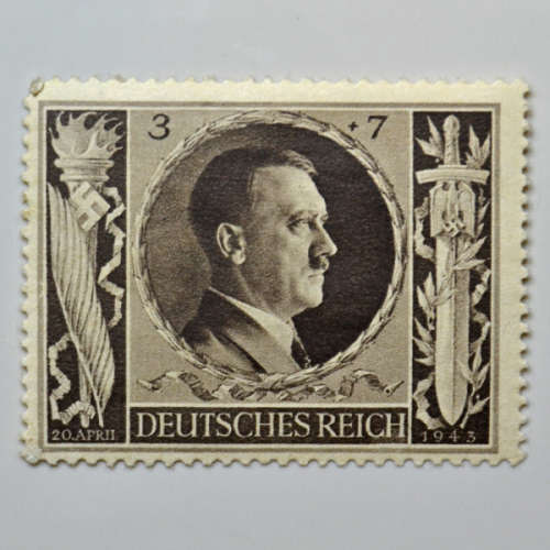 German Deutsches Reich 1943 The 54th Anniversary of the Birth of Adolf Hitler 3+7Pfg - Dark brown