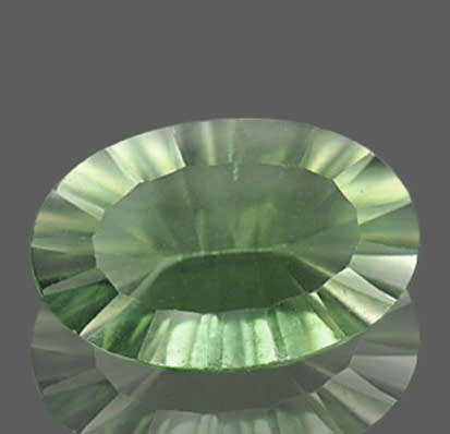 Fluorite 11.52ct Fresh Green  Oval Concave, Gemstone