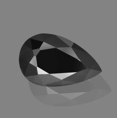 Meteorite 2.62ct Black Olive Brown Pear, Gemstone