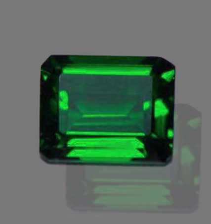 Diopside 0.76ct Emerald Green Octagon, Gemstone