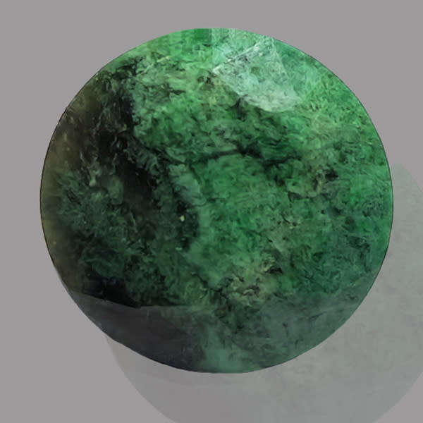 Chloromelanite 3.52ct Multi Green Round, Gemstone