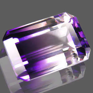 Ametrine 12.35ct Bi-Colour Purple Clear Octagon, Gemstone