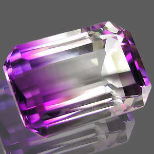 Ametrine 13.73ct Bi-Colour Purple Clear Octagon, Gemstone