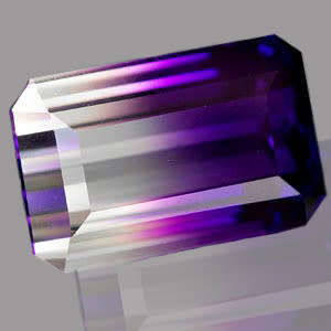 Ametrine 10.95ct Bi-Colour Purple  Clear  Octagon, Gemstone