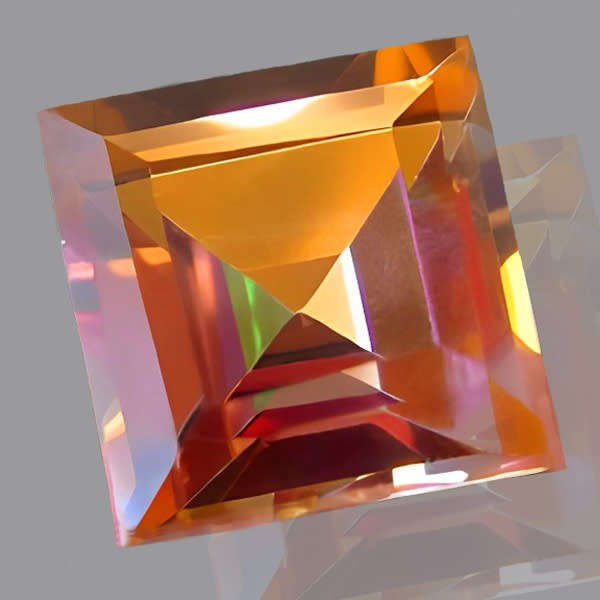 Topaz Azotic 1.30ct Multi Colour  Square, Gemstone