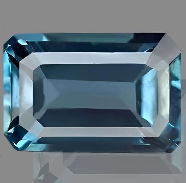 Topaz 1.50ct Mystic Blue , Octagon  Gemstone