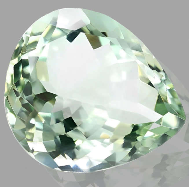 Prasiolite (Green Amethyst) 22.40ct  Green Pear, Gemstone