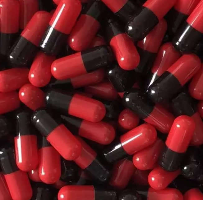 1000 x Empty Gelatin Capsules Size 0 Black/Scarlet Red ( Please Confirm Stock )