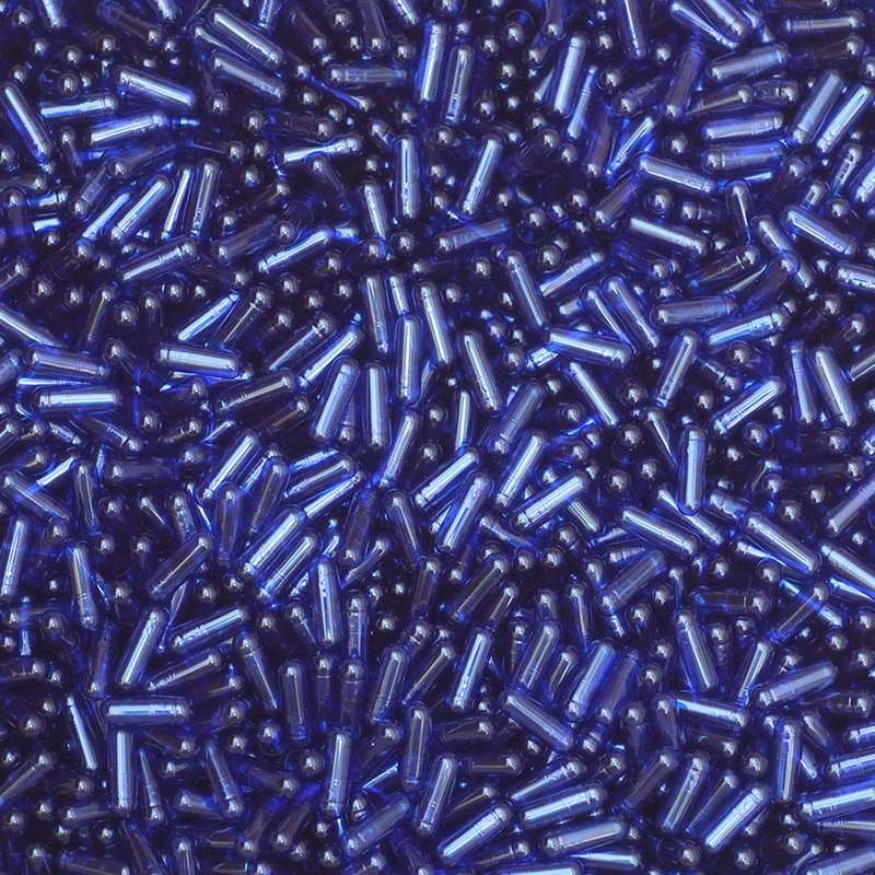 1000 x Empty Gelatin Capsules Size 0 Translucent Dark Blue ( Please Confirm Stock )