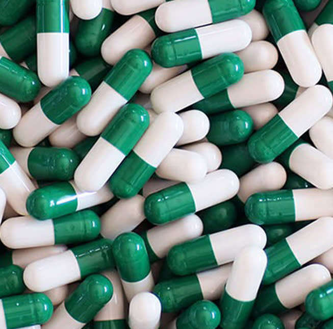 5000 x Empty Gelatin Capsules Size 0 Green/White ( Please Confirm Stock )