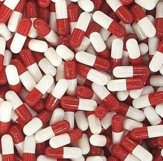 5000 x Empty Gelatin Capsules Size 0 Red/White ( Please Confirm Stock )