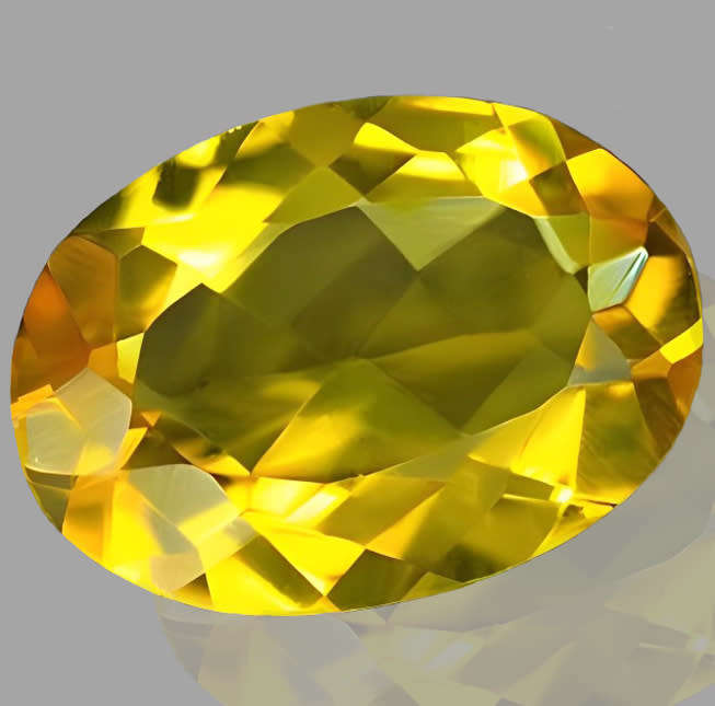 Golden Beryl 1.08ct Vivid Yellow Oval, Gemstone