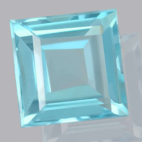 Topaz 1.40ct Light Blue, Square Gemstone